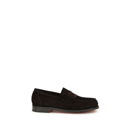 Brown Calf Leather Bos Taurus Slip-On Loafers
