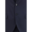 Blue Fleece Wool Two-Piece Suit