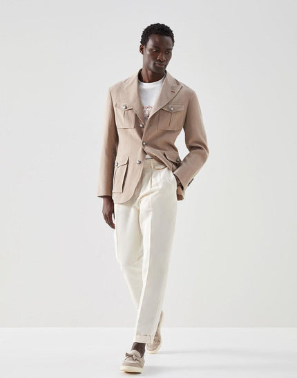Brown Linen Jackets And Coat