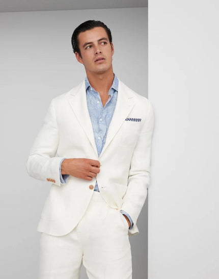 White Linen Blazer
