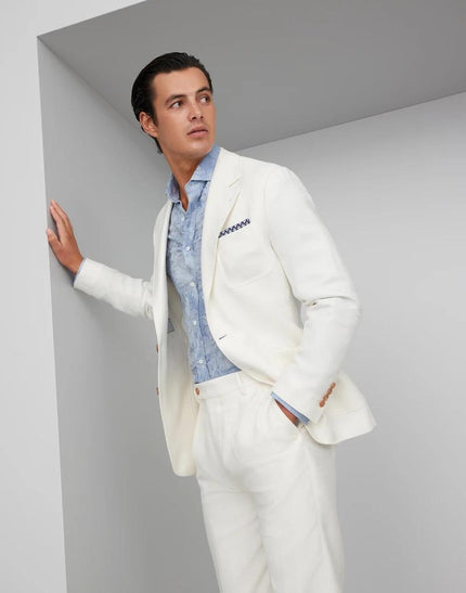 White Linen Blazer