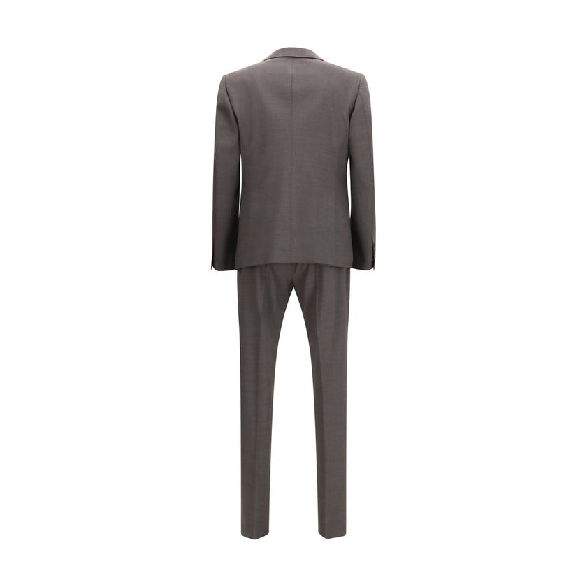 Gray Fleece Wool Two-Piece Suit