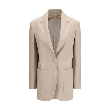 Beige Fleece Wool Blazer