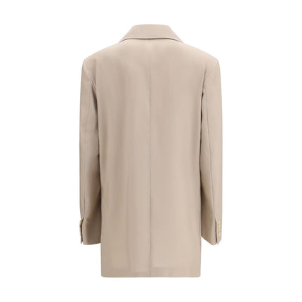 Beige Fleece Wool Blazer