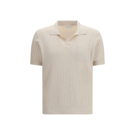 Beige Cotton Polo Shirt