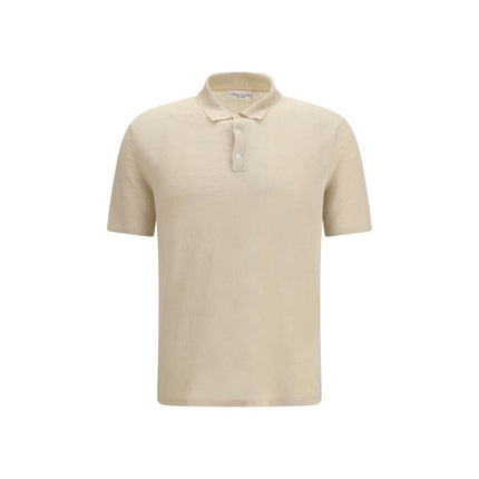 Beige Linen Polo Shirt