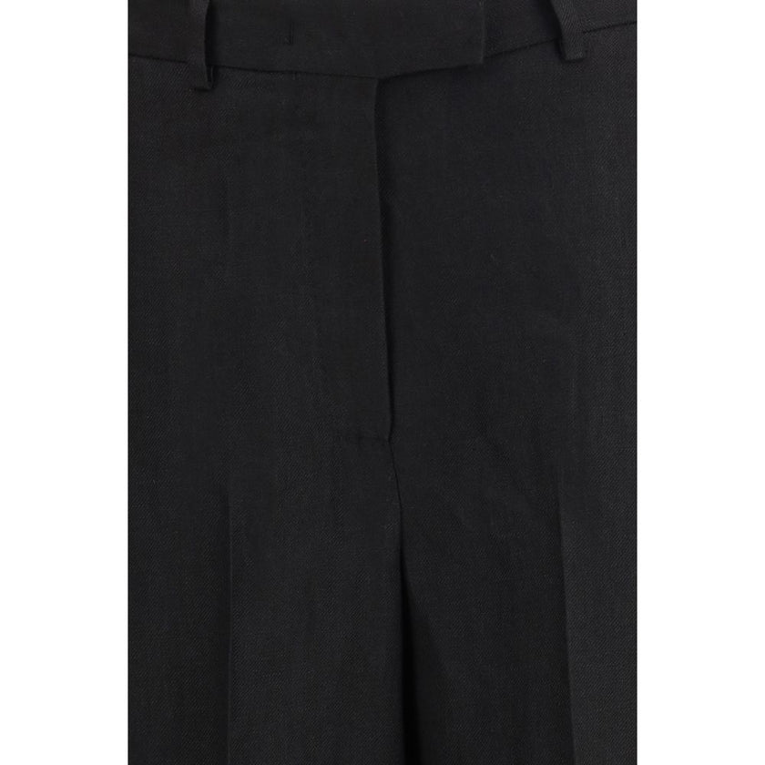 Black Viscose Bermuda Shorts