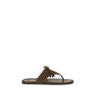 Brown Calf Leather Bos Taurus Flat Sandals