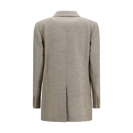 Beige Cotton Blazer