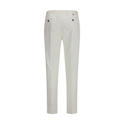 White Cotton Casual Pants