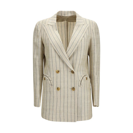 Beige Linen Blazer