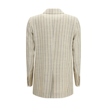 Beige Linen Blazer