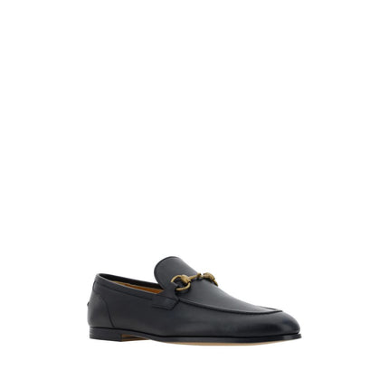 Black Calf Leather Bos Taurus Slip-On Loafers